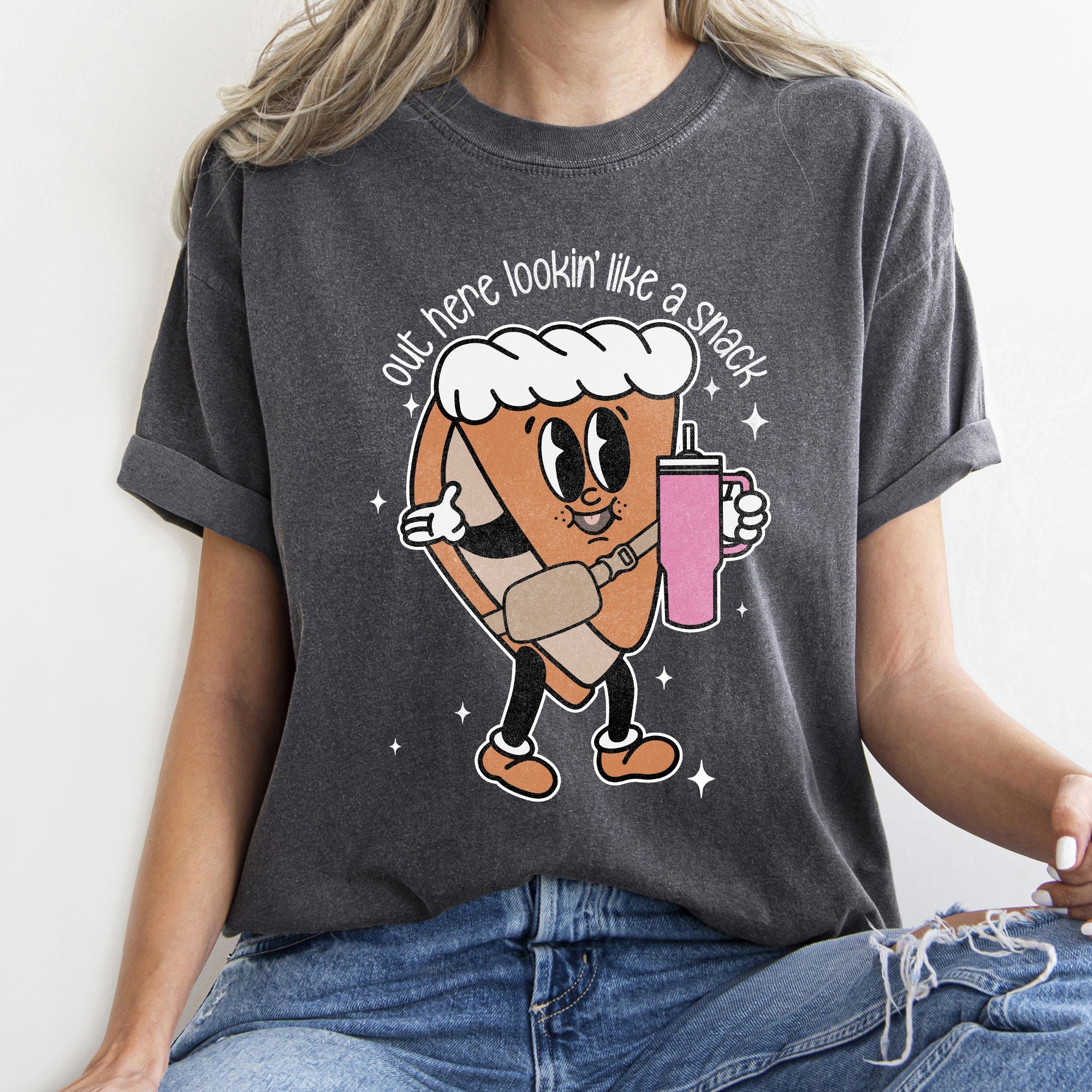 Out Here Looking Like A Snack, Pumpkin Pie Thanksgiving Bougie Little Debbie Edition Comfort Colors Tee