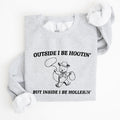 Outside I Bee Hootin, Inside I Be Hollerin, Bear, Funny, Aesthetic Cozy Sweatshirt