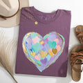Painted Heart Pastels Easter Bunny Jesus Rabbit Holiday Scene Comfort Colors Tee