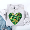 Painted Hearts, St Patrick's Day, Shamrock, Clover, Lucky, Leprechaun Sweatshirt
