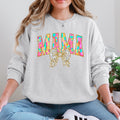 Painted Mama Dalmatian Print Bow Ribbon Coquette Mother's Day Cozy Warm Sweatshirt