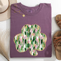Painted Faux Glitter St Patrick's Day Shamrock Clover Leprechaun Comfort Colors Tee