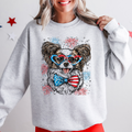 Papillon Patriotic Dog USA Pride Edition Featuring Stars And Stripes Motif Sweatshirt
