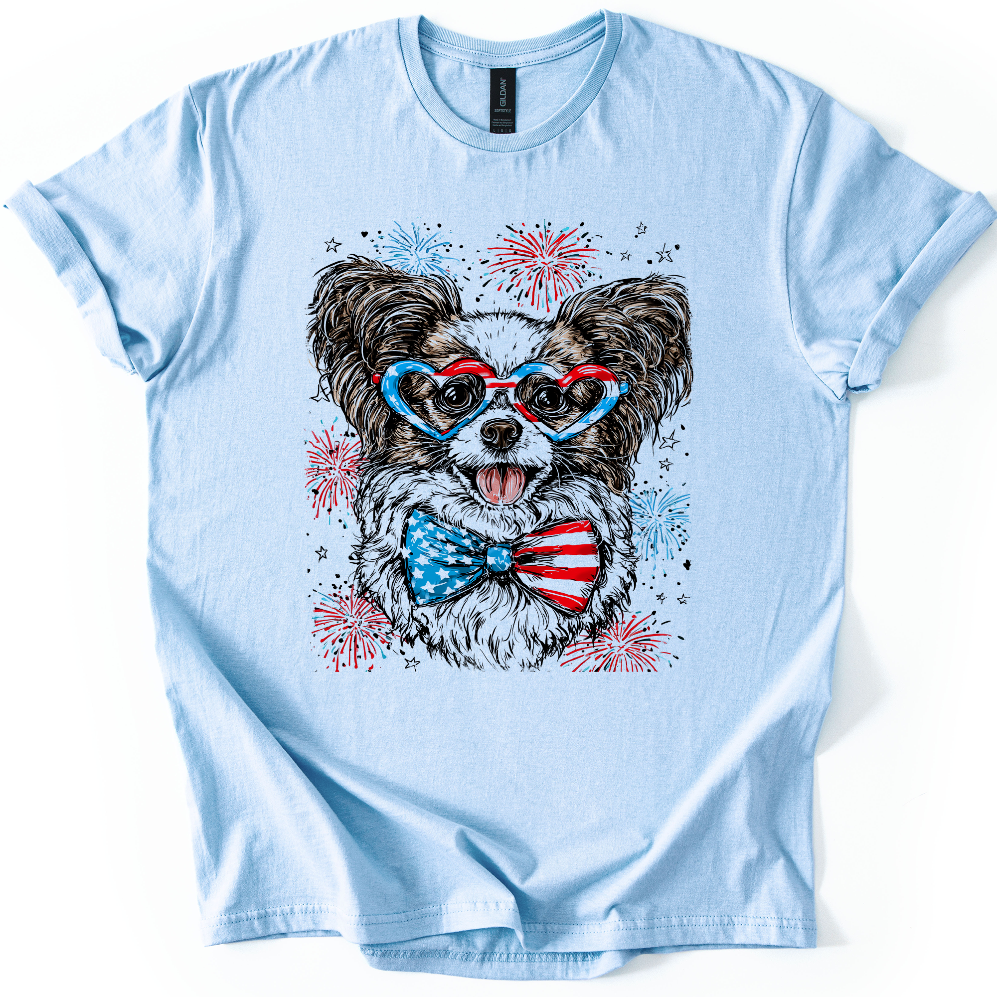 Papillon Patriotic Dog USA Flag Lover Edition For Pet Parents And Fourth Of July Enthusiasts Graphic Tee