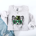 Papillon Adorable Dog St Patrick's Day Lucky Irish Shamrock Celebration With Festive Charm Sweatshirt