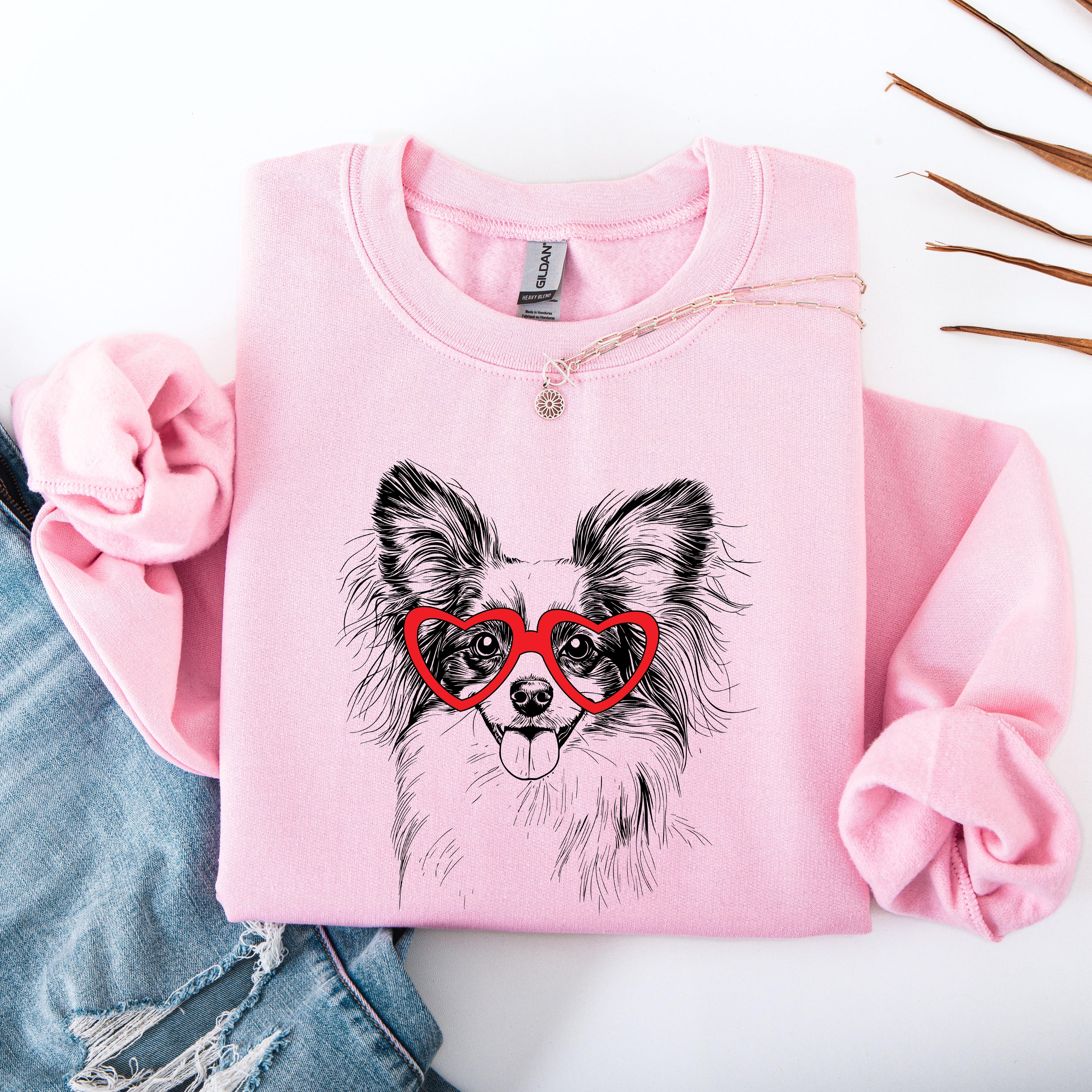 Papillon Dog Lover Apparel Collection For Pet Parents Papillon Breed Graphic Artwork Sweatshirt