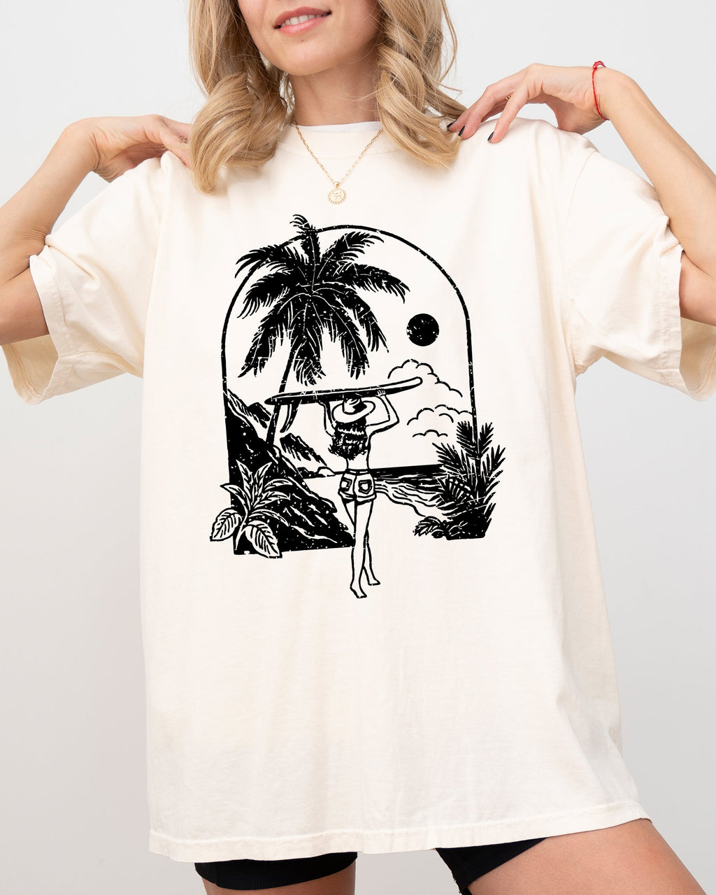 Paradise Summer Beach Surf Cowgirl Western Retro Hot Girl Summer Comfort Colors Tee