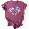 Patriotic Coquette Flags Americana USA Flag Motif For Proud Patriots And Flag Lovers Edition Comfort Colors Tee