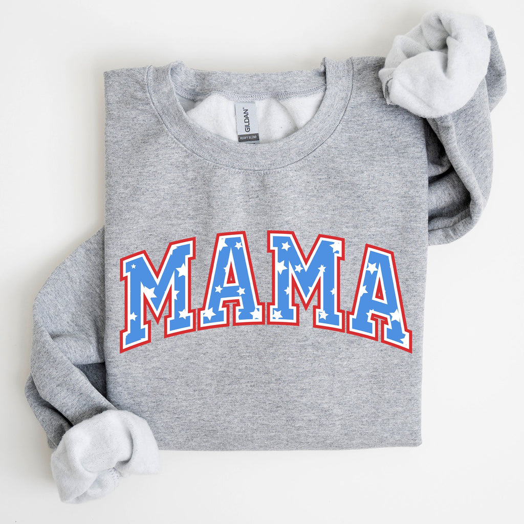 Patriotic Mama Stars and Stripes 4th of July Celebration Edition Sweatshirt