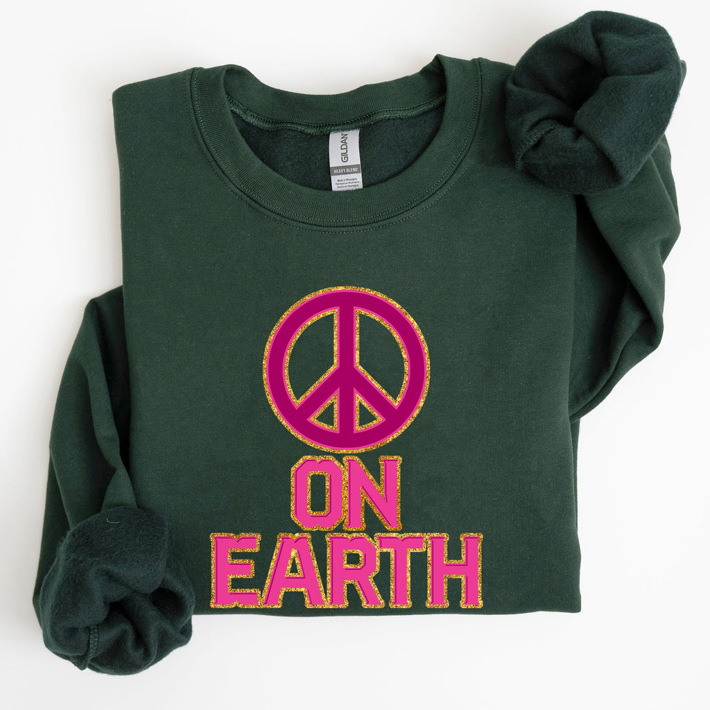 Peace On Earth Christmas Positivity Snow Santa Xmas Joyful Holiday Cheer For All Sweatshirt