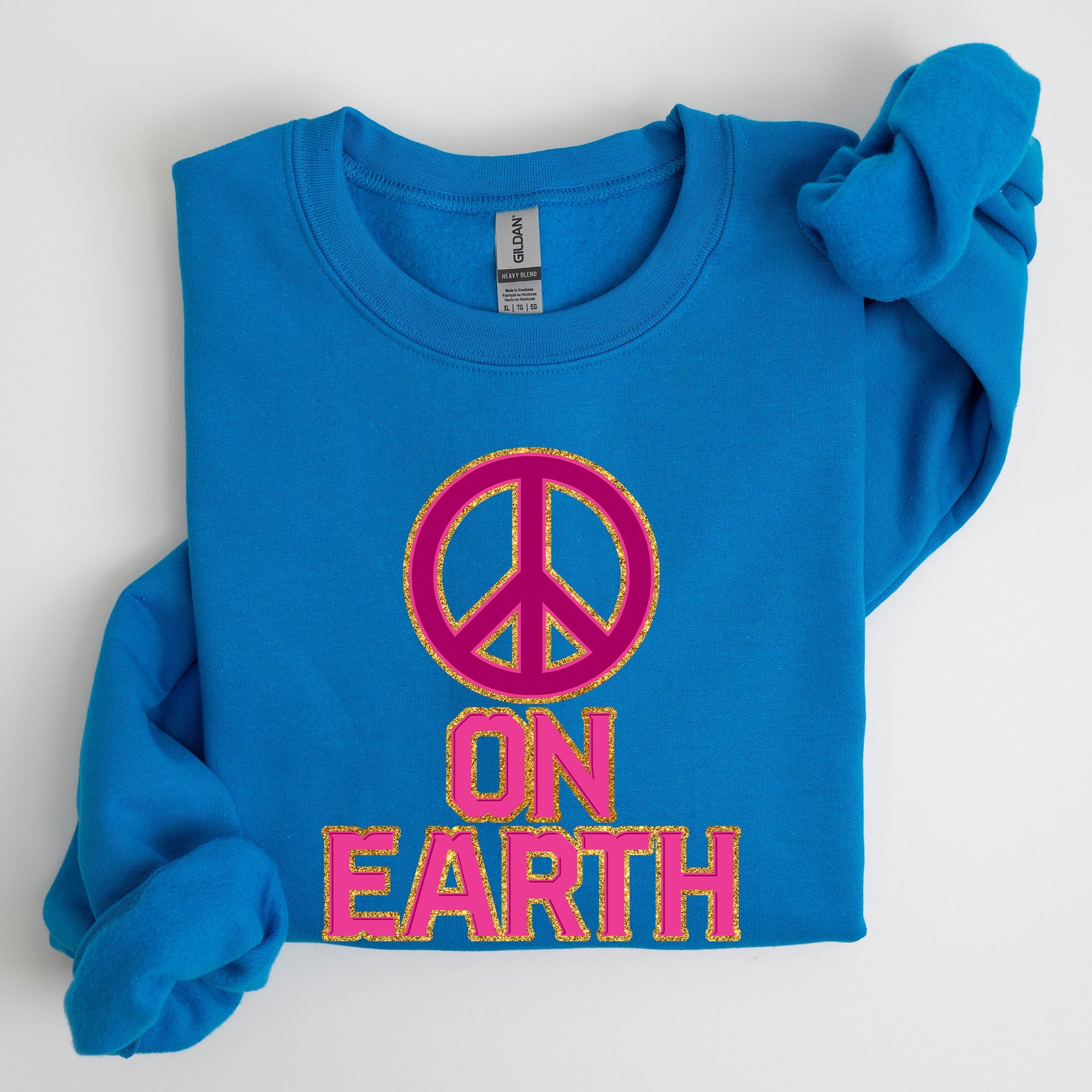 Peace On Earth Christmas Positivity Snow Santa Xmas Joyful Holiday Cheer For All Sweatshirt