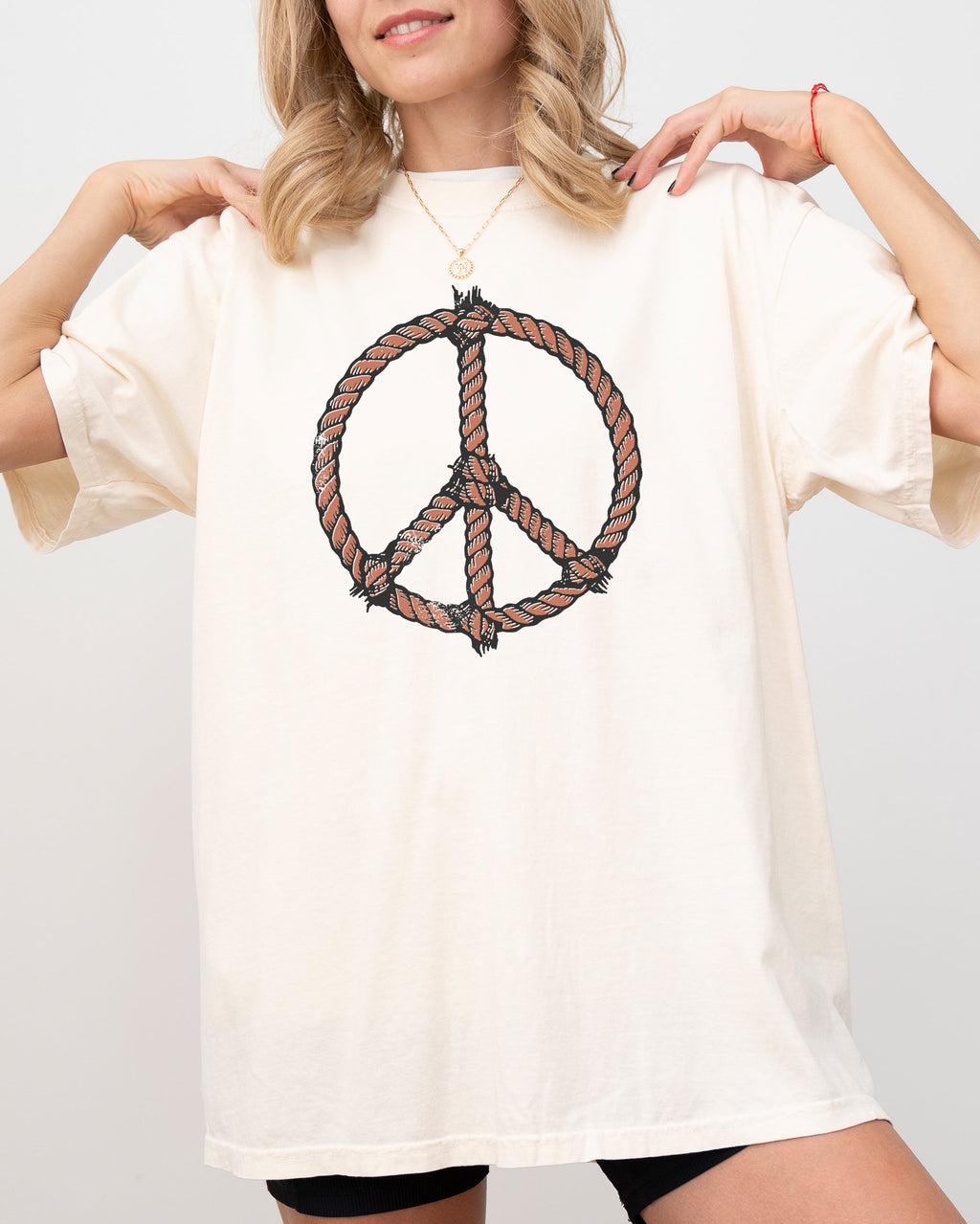 Peace Country Western Cowboy Lasso Cowgirl Positivity Graphic Comfort Colors Tee