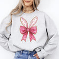 Pink Coquette Easter Bunny Jesus Rabbit Holiday Celebration Deluxe Graphic Sweatshirt