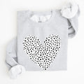 Polka Dot Heart Dalmatian Print Valentine's Day Cozy Autumn Warmth Edition Sweatshirt