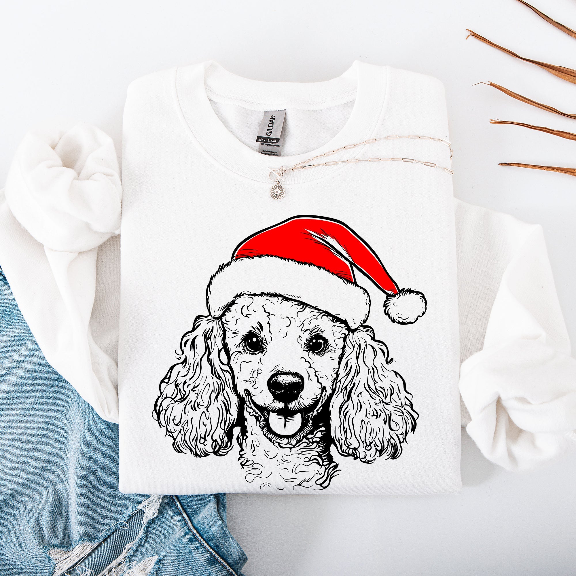 Poodle Santa Christmas Dog Lover Pet Christmas Cheer Limited Edition Graphic Sweatshirt
