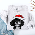 Portuguese Water Dog Santa Christmas Dog Lover Cozy Holiday Scene With Whimsical Pup Sweatshirt