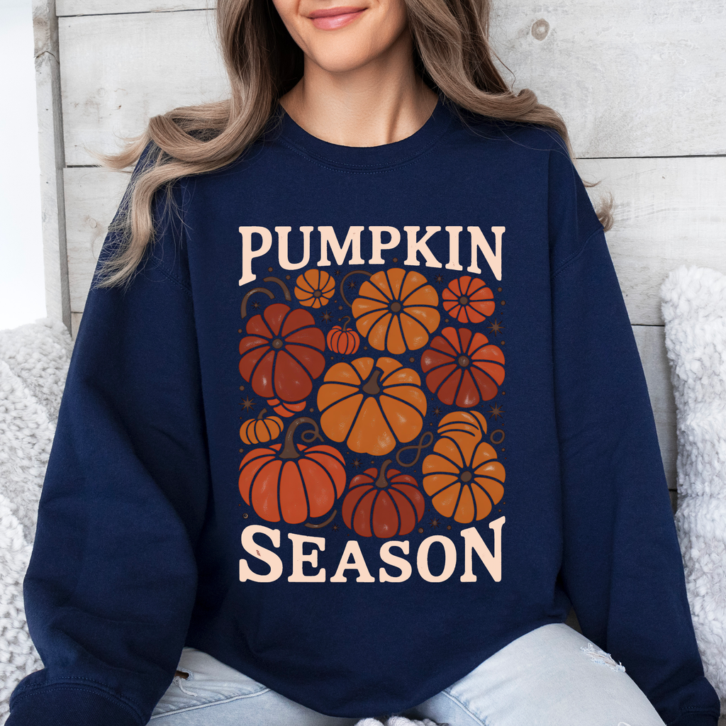 Cozy Autumn Floral Sunflower Pumpkin Motif With Autumnal Glow And Rustic Charm Sweatshirt
