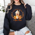 Pumpkin Spice Coffee Club Autumn Floral Sunflower Design Seasonal Cozy Fall Sweatshirt