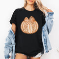 Pumpkin Faux Lace Coquette Pattern Halloween Autumn Embrace Festive Cozy Seasonal Graphic Tee