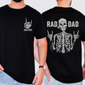Rad Dad Skeleton Father's Day Edition Bold Skeleton Art For Dads Husbands And Brothers Comfort Colors Tee