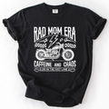 Rad Mom Era Caffeine and Chaos Sassy Mama Mother Real Life Supermom Everyday Hustle Coffee Loving Comfort Colors Tee