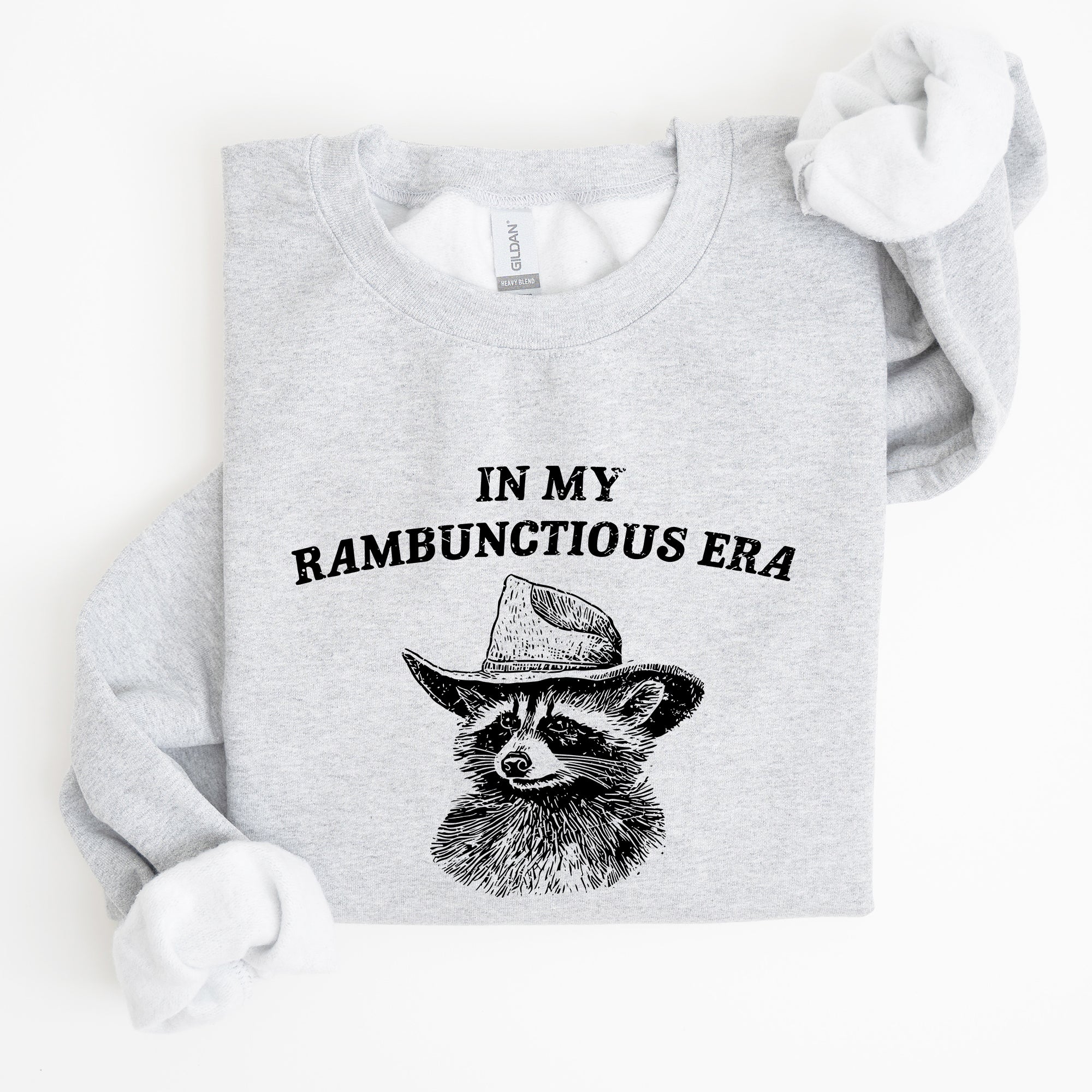 Rambunctious Era Raccoon Meme Aesthetic Funny Pop Culture Icon Cozy Fleece Edition Sweatshirt