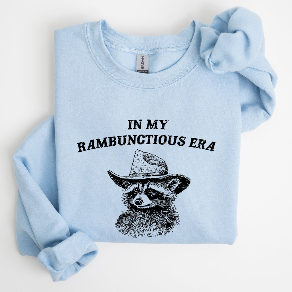 Rambunctious Era Raccoon Meme Aesthetic Funny Pop Culture Icon Cozy Fleece Edition Sweatshirt