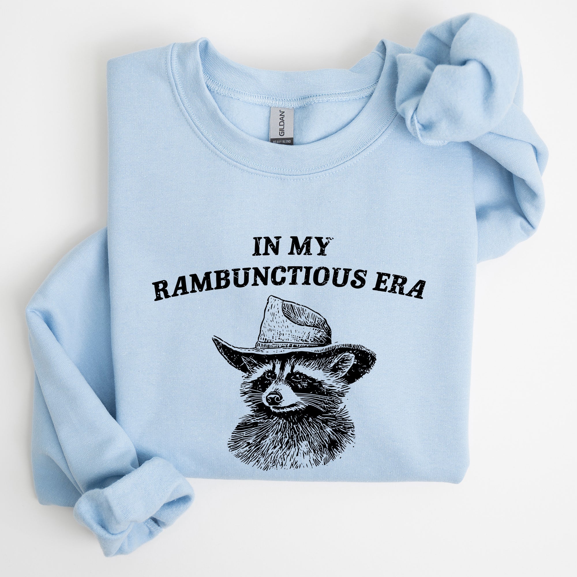 Rambunctious Era Raccoon Meme Aesthetic Funny Pop Culture Icon Cozy Fleece Edition Sweatshirt