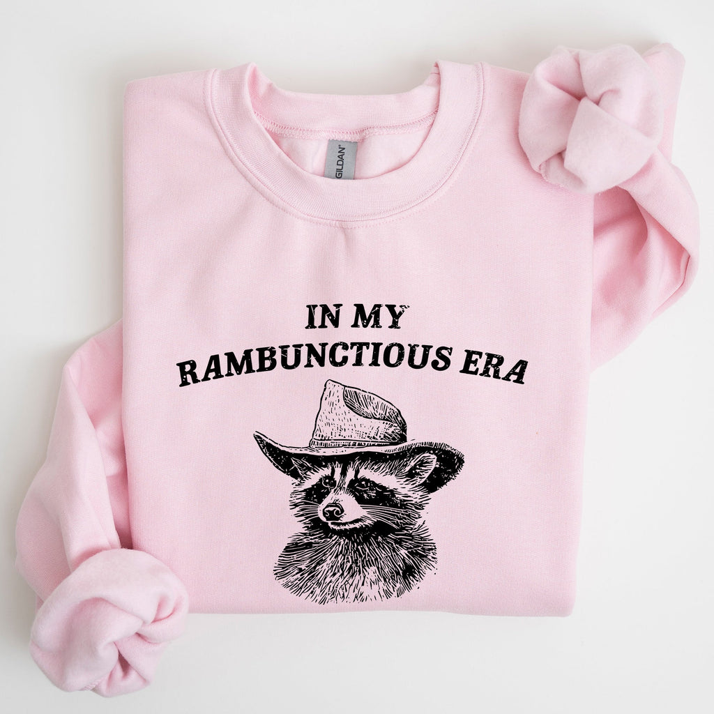 Rambunctious Era Raccoon Meme Aesthetic Funny Pop Culture Icon Cozy Fleece Edition Sweatshirt