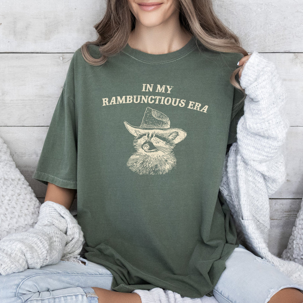 Rambunctious Era Limited Edition Raccoon Meme Aesthetic Funny Comfort Colors Tee