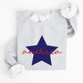 Retro America Star Emblem Inspired By The American Flag Red White Blue Fourth Of July Heritage And Freedom Sweatshirt