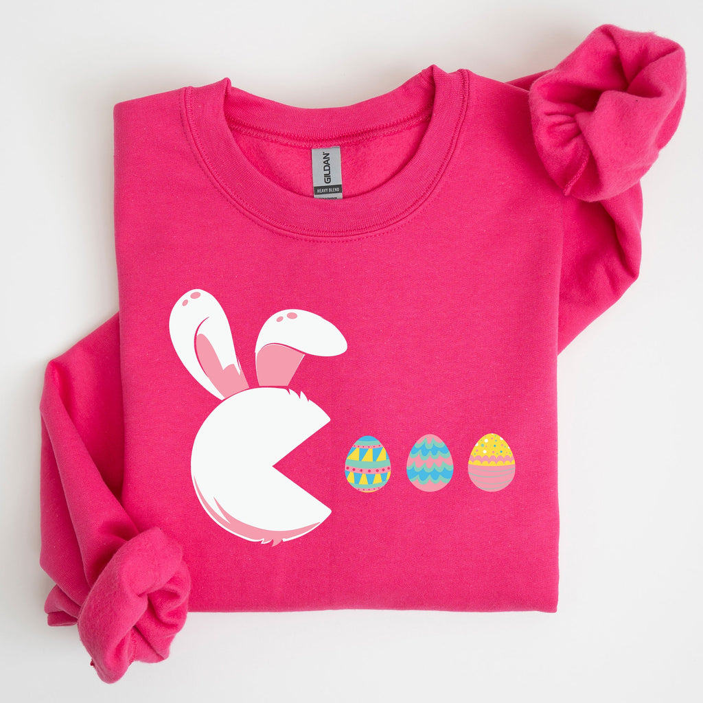 Retro Game Easter Bunny Eggs Nostalgic Pixel Art Retro Gaming Print Collection Edition Sweatshirt