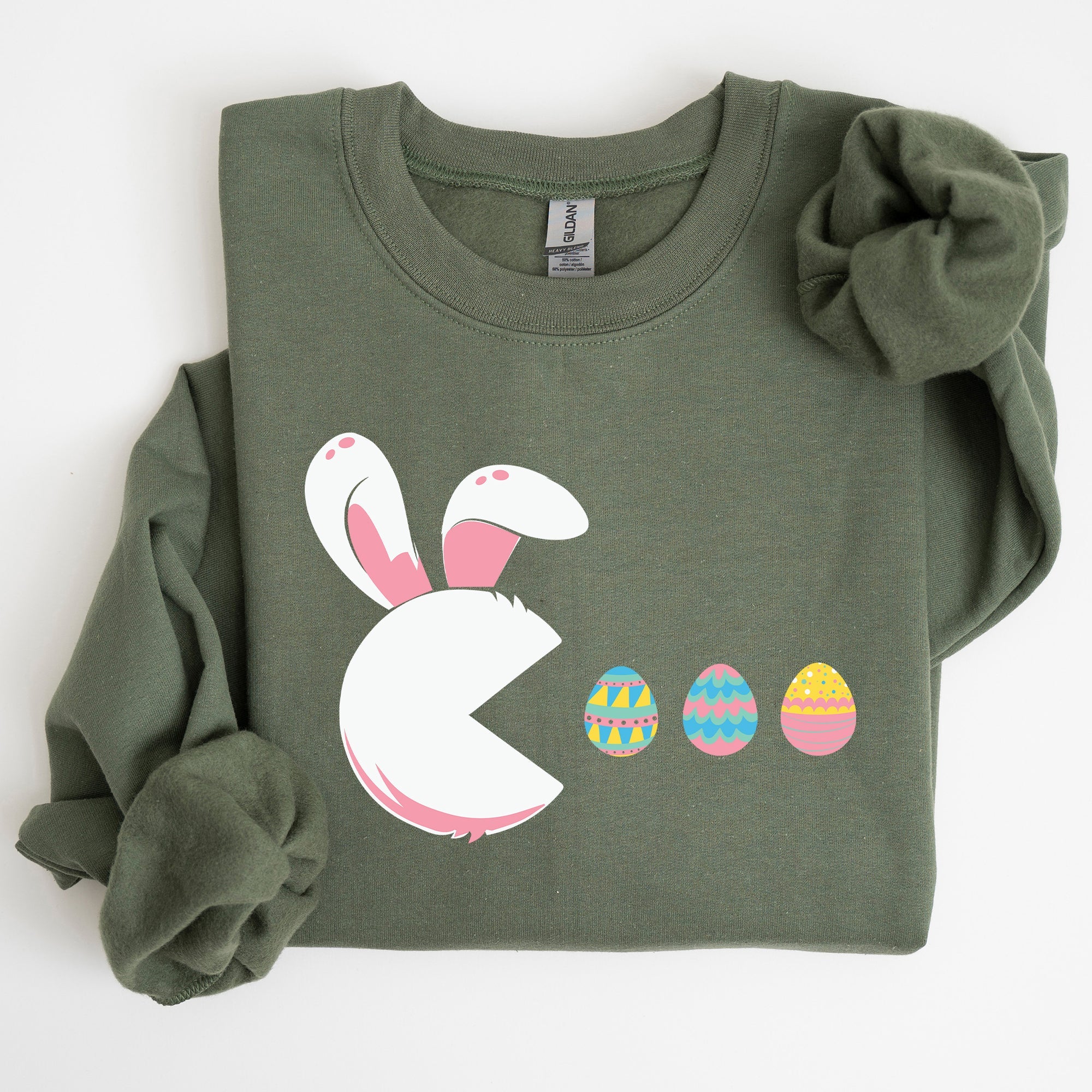 Retro Game Easter Bunny Eggs Nostalgic Pixel Art Retro Gaming Print Collection Edition Sweatshirt