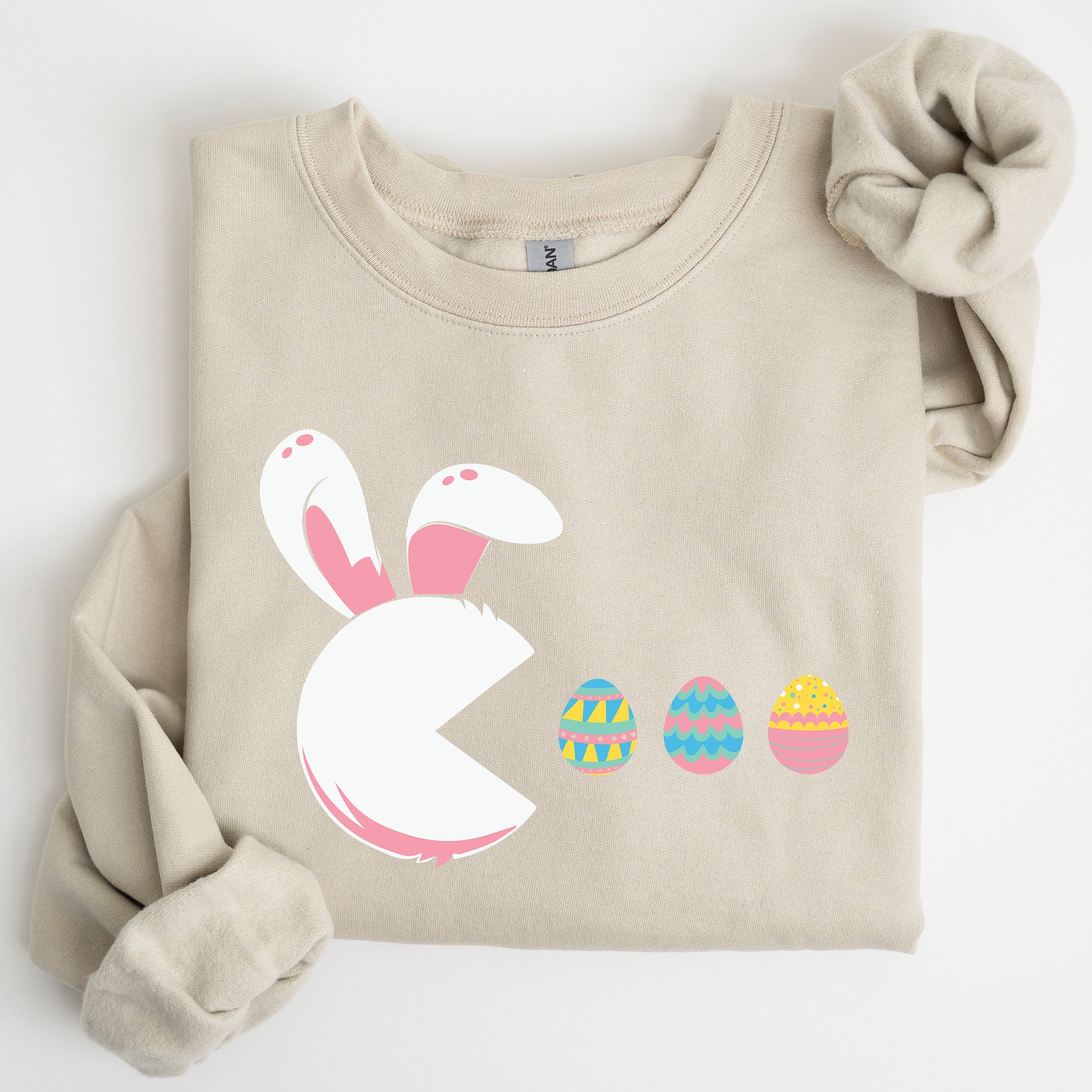 Retro Game Easter Bunny Eggs Nostalgic Pixel Art Retro Gaming Print Collection Edition Sweatshirt