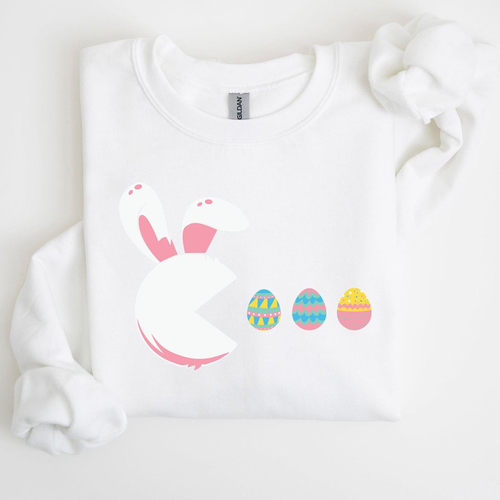 Retro Game Easter Bunny Eggs Nostalgic Pixel Art Retro Gaming Print Collection Edition Sweatshirt