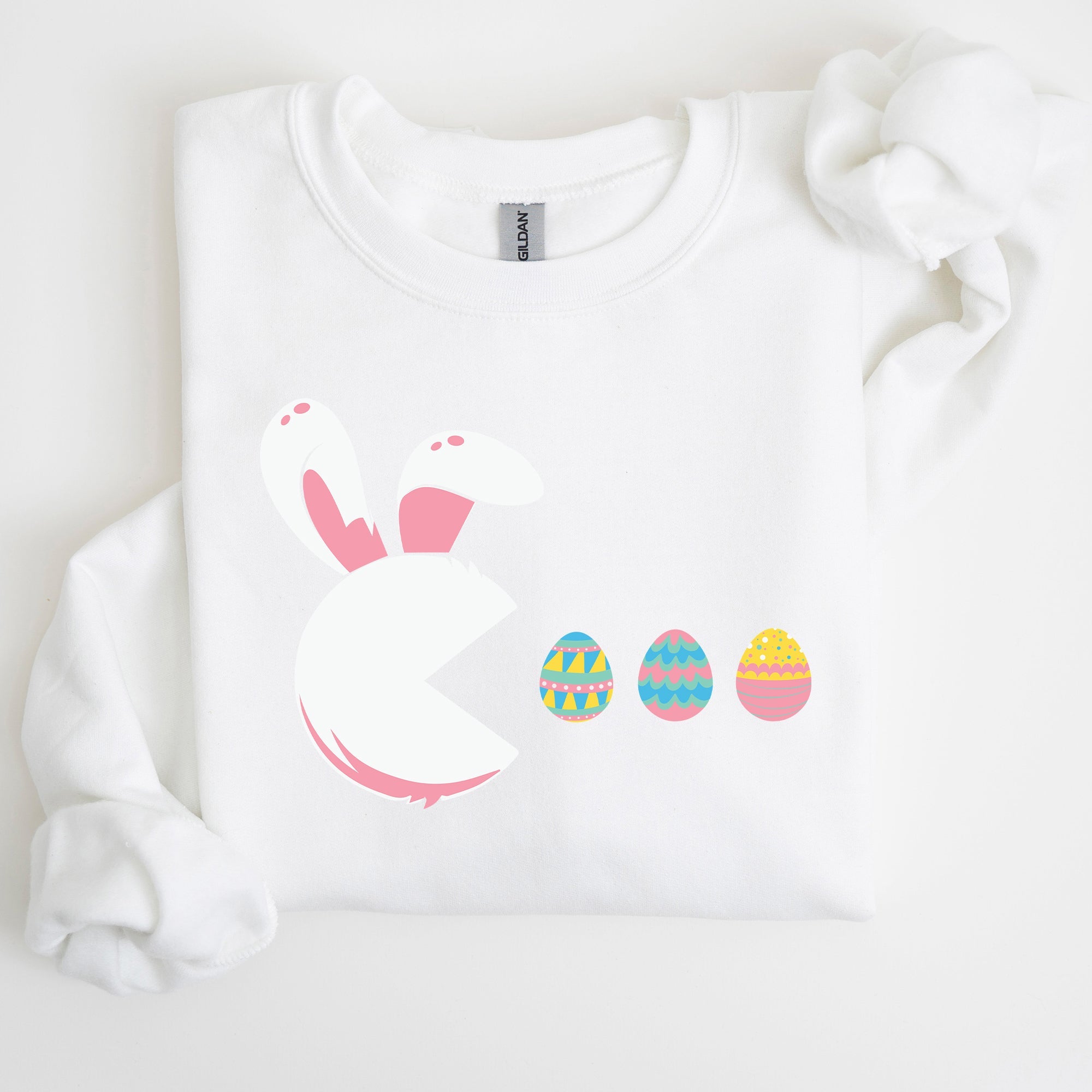 Retro Game Easter Bunny Eggs Nostalgic Pixel Art Retro Gaming Print Collection Edition Sweatshirt