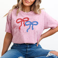 Retro Lace Color Blast Patriotic American Flag Fourth Of July Celebration Comfort Colors Tee