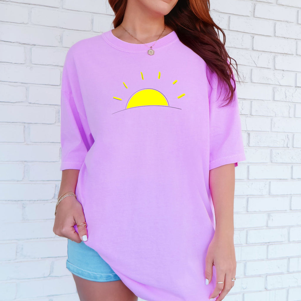 Retro Minimalist Sunset, Beach, Summer Limited Edition Premium Soft Comfort Colors Tee