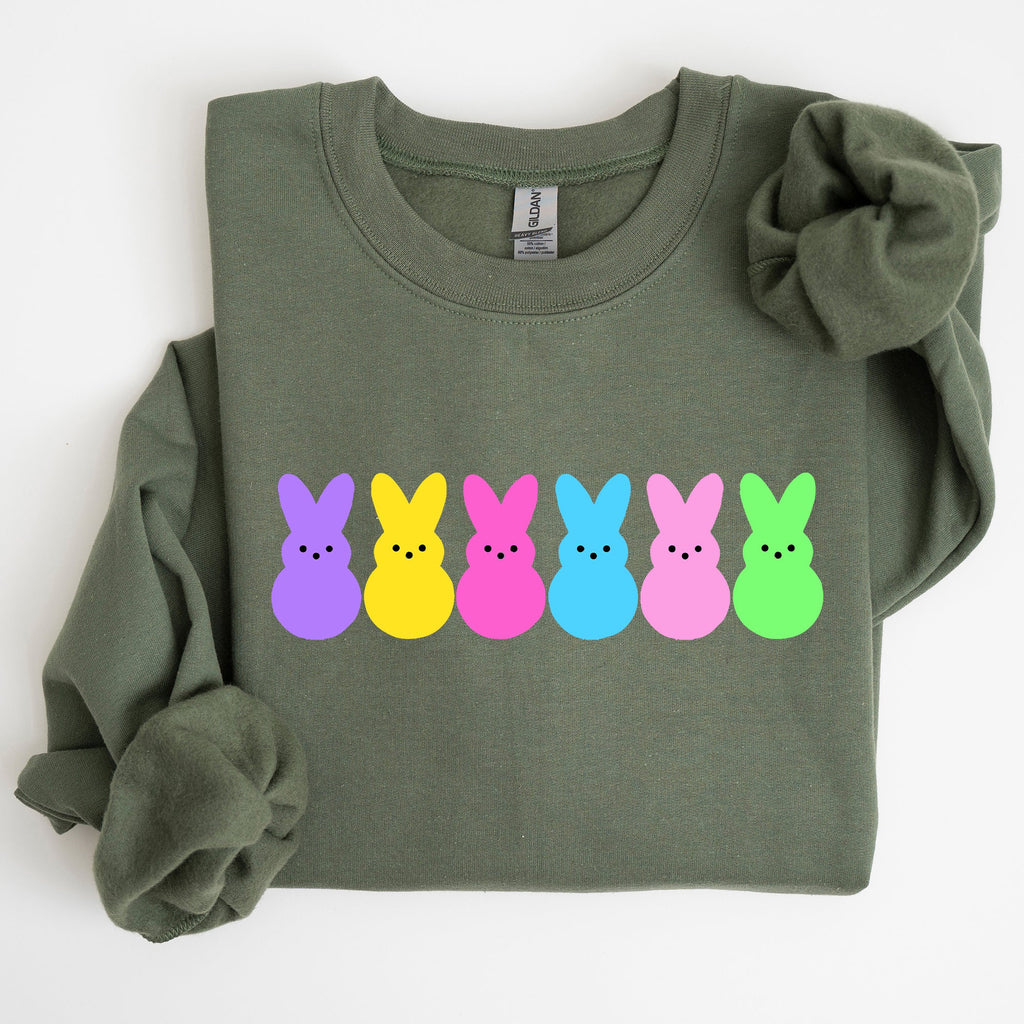 Retro Peeps Easter Candy Rabbit Bunny Nostalgic Pop Art Graphic Print Collection Sweatshirt