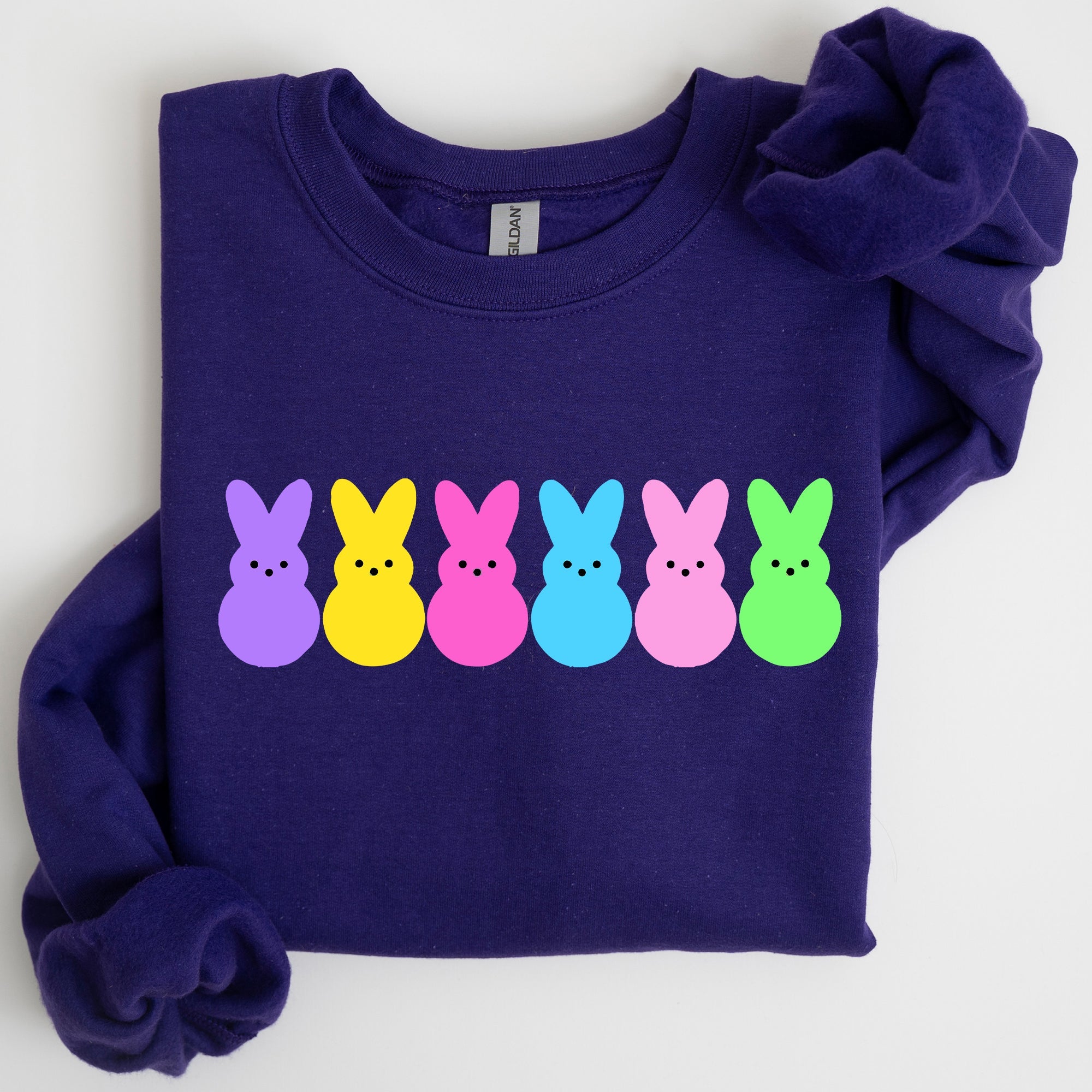 Retro Peeps Easter Candy Rabbit Bunny Nostalgic Pop Art Graphic Print Collection Sweatshirt