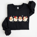 Retro Santas In A Row Christmas Winter Xmas Festive Parade Print Edition Sweatshirt