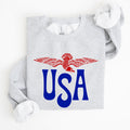 Retro USA Eagle America Patriotic Fourth of July Vintage Style Graphic Sweatshirt