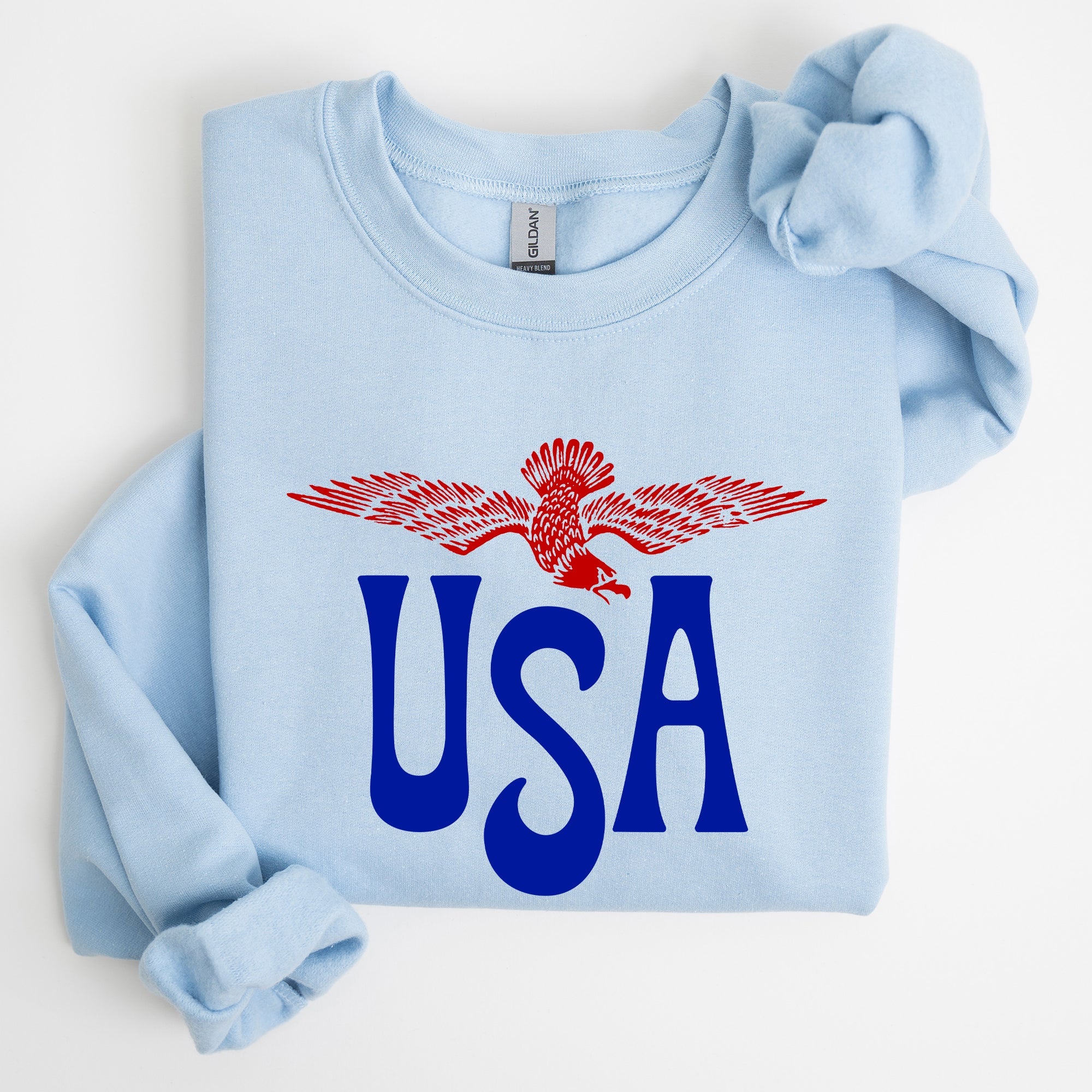 Retro USA Eagle America Patriotic Fourth of July Vintage Style Graphic Sweatshirt