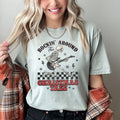 Rocking Around The Christmas Tree Skeleton Retro Rock And Roll Comfort Colors Tee
