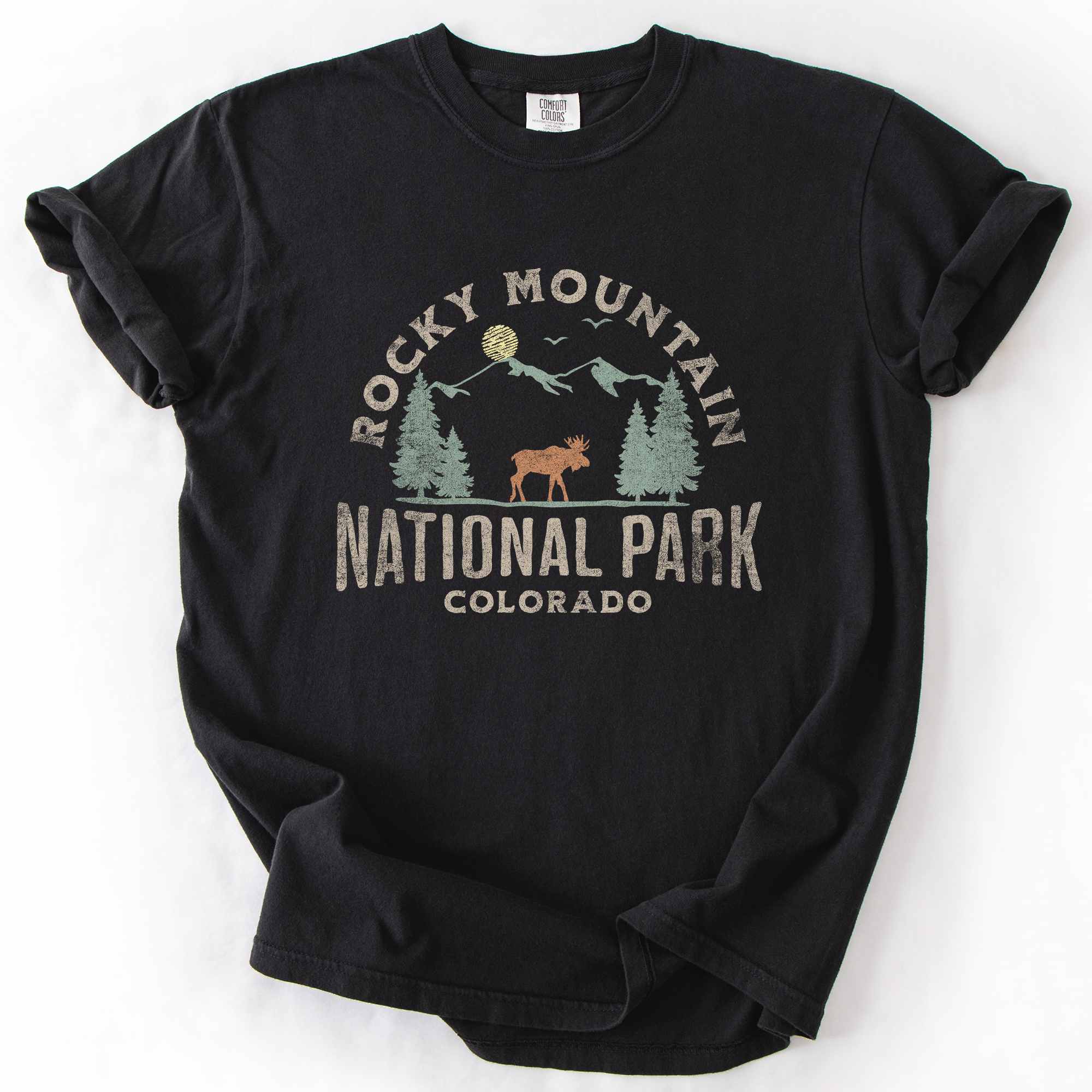 Rocky Mountain National Park Nature Outdoors Camping Hiking Experience Comfort Colors Tee