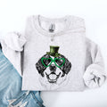Saint Bernard Adorable Dog St Patrick's Day Lucky Irish Celebration Cozy Sweatshirt