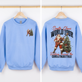 Santa Claus World Tour Front And Back Reading Christmas Library Lovers Sweatshirt