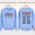 Santa Claus World Tour Christmas Band Retro Front And Back Illustrated Sweatshirt
