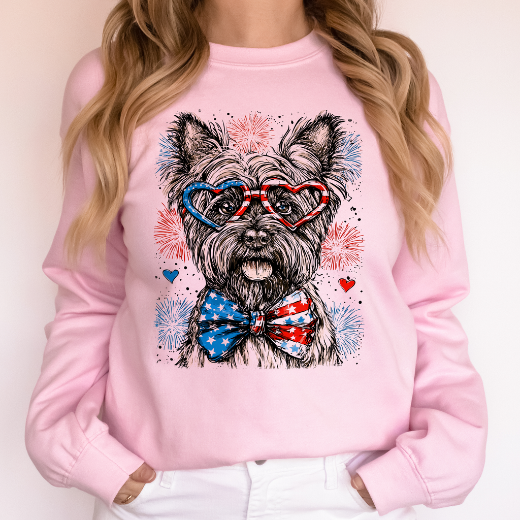 Scottish Terrier Patriotic USA Independence Day Dog Lover 4th of July Sweatshirt
