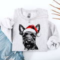 Festive Scottish Terrier Santa Scotty Dog Christmas Dog Lover Cozy Holiday Sweatshirt